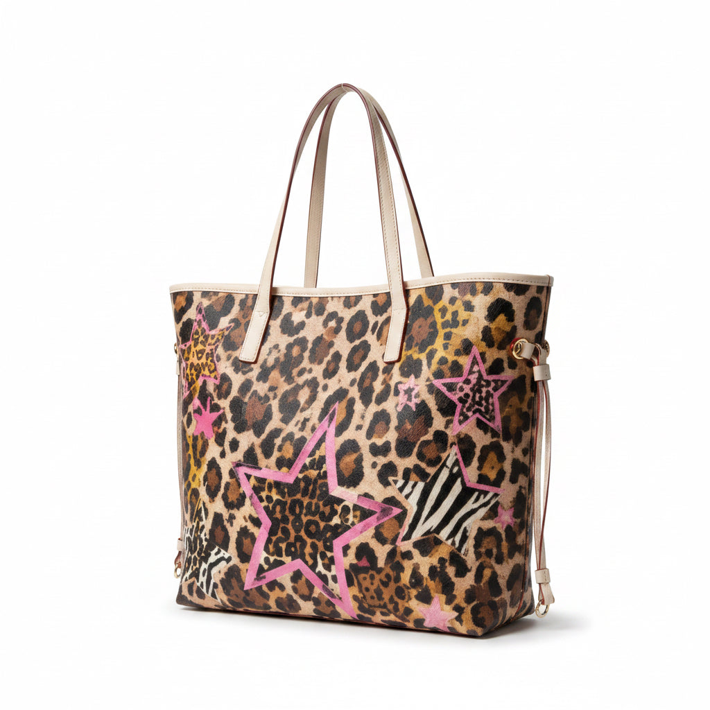 Leopard Kitty Tote Bag