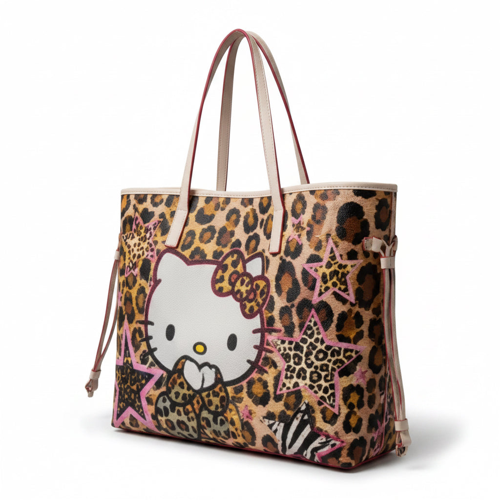 Leopard Kitty Tote Bag